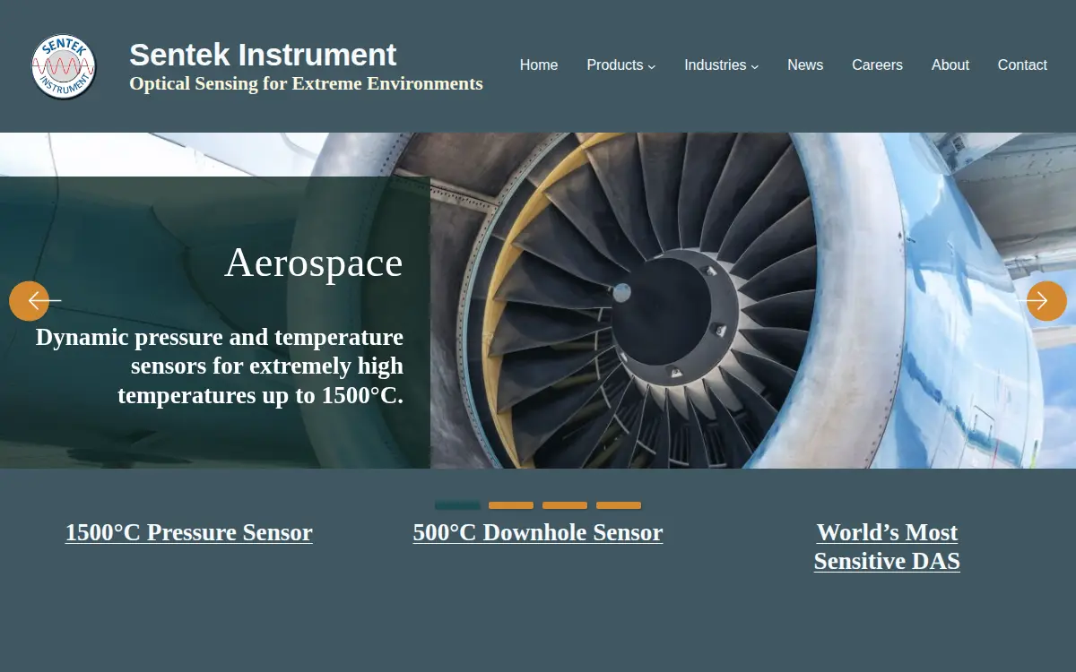 Homepage of Sentek Instrument, LLC