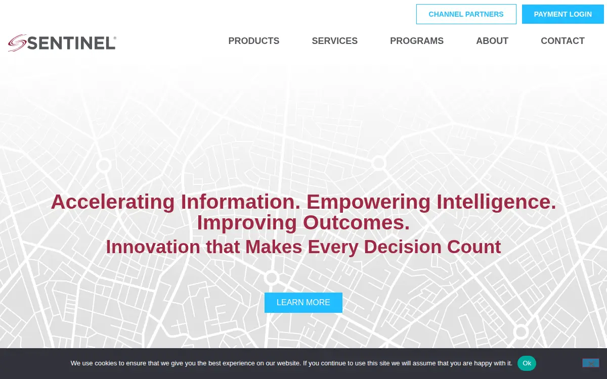 Homepage of Sentinel Offender Services, LLC