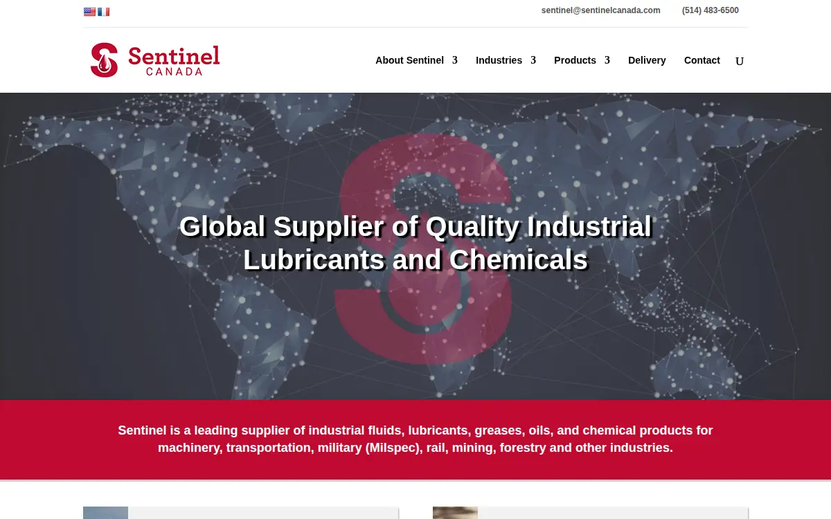 Homepage of Sentinel Chemicals, INC