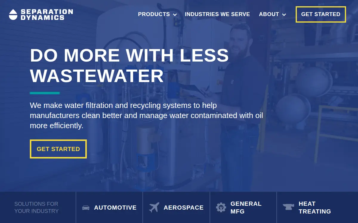 Homepage of Separation Dynamics INC.