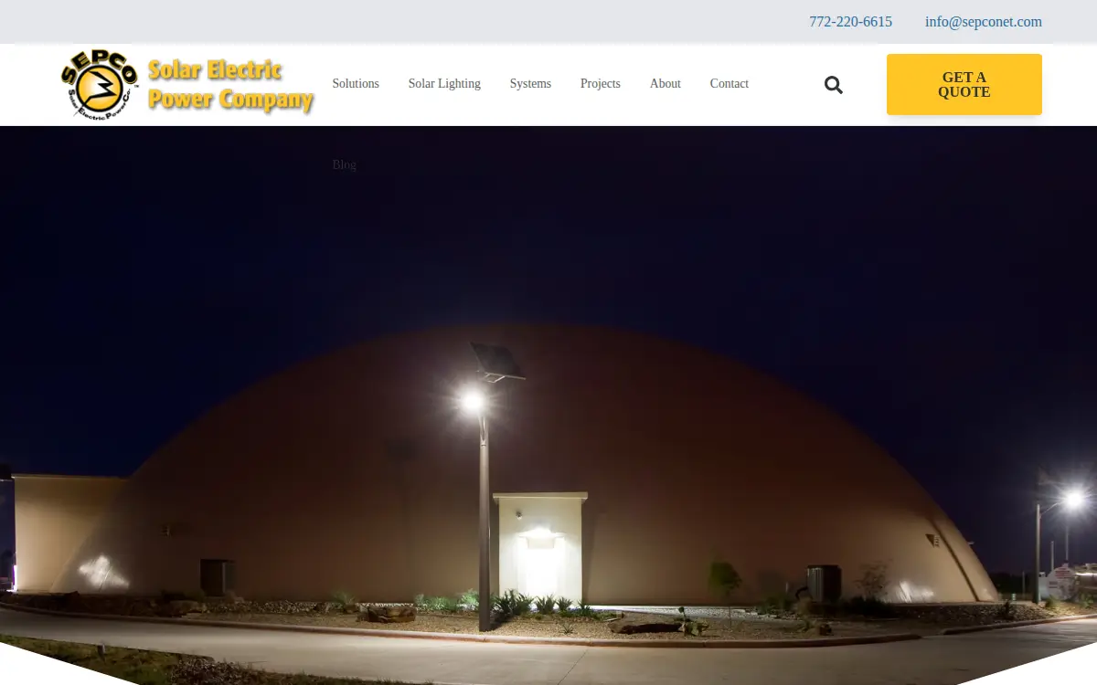 Homepage of Solar Electric Power Company
