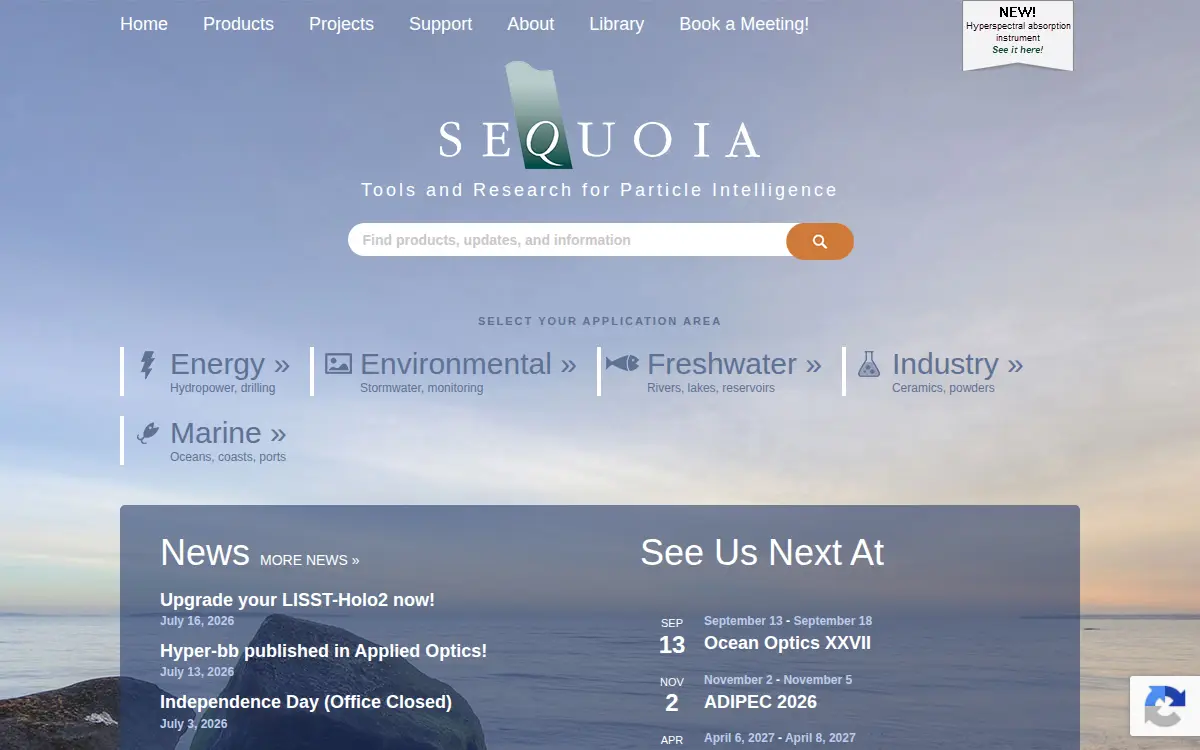 Homepage of Sequoia Scientific, INC