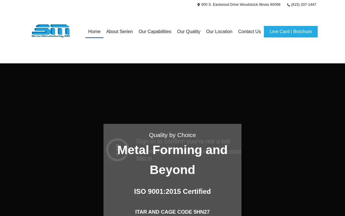 Homepage of Serien Manufacturing, INC.