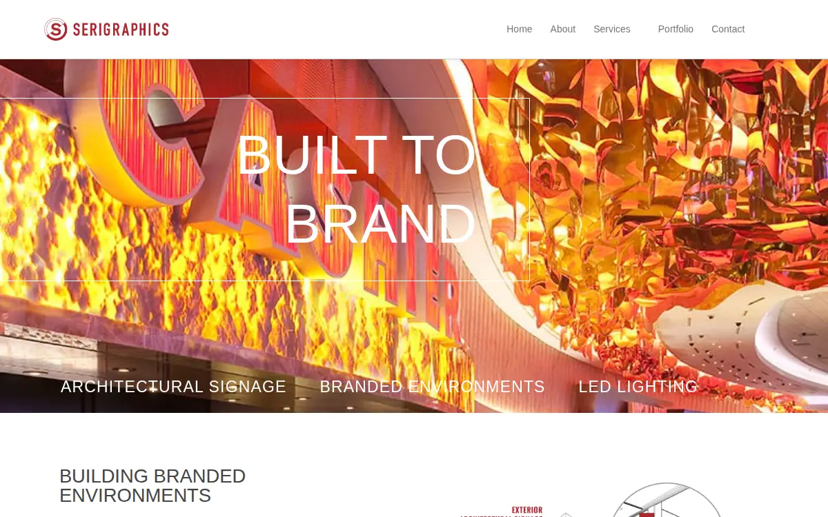 Homepage of Serigraphics Sign Systems, INC.