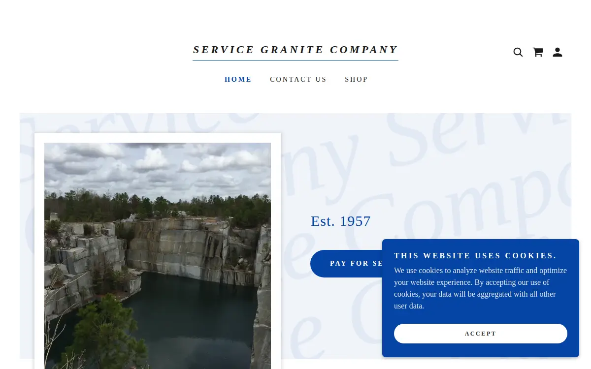 Homepage of Service Granite Co, INC
