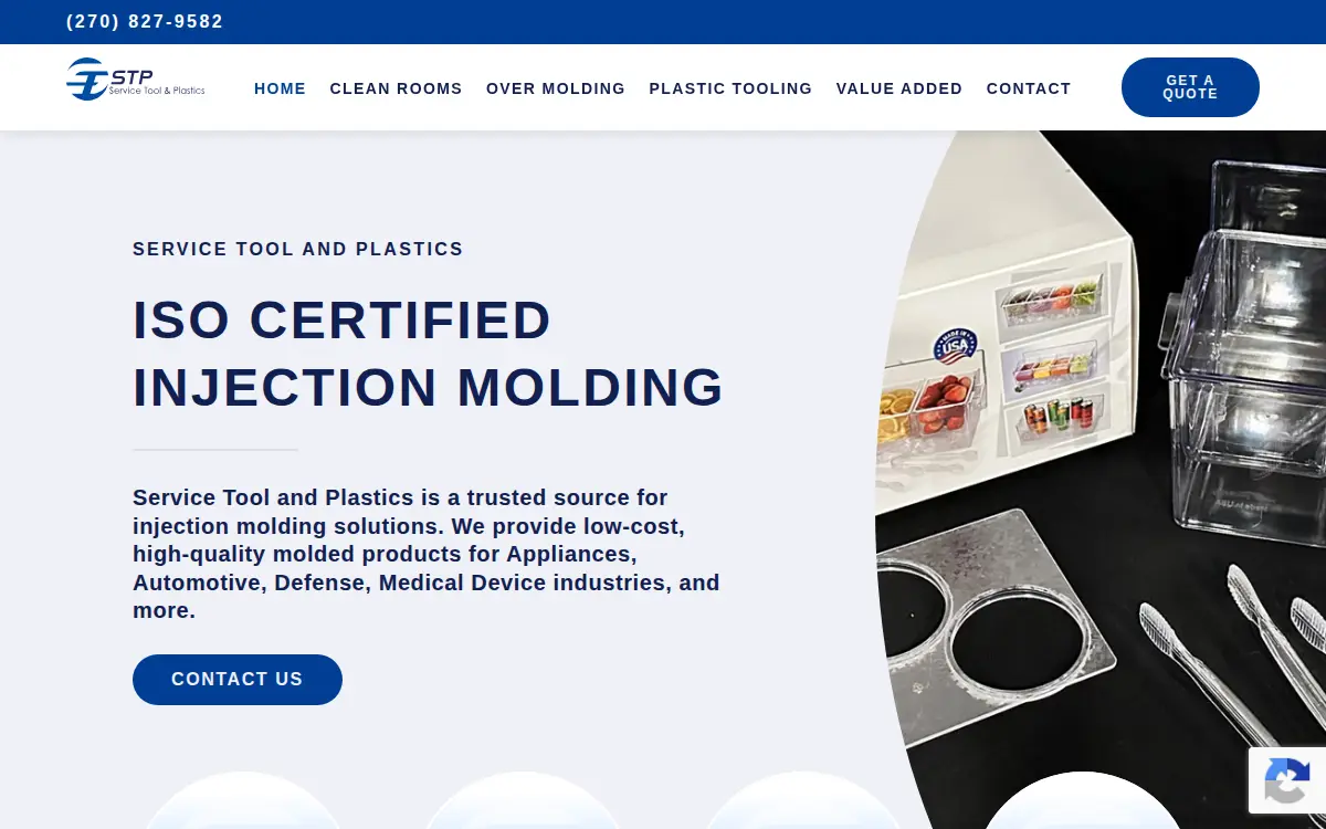 Homepage of Service Tool & Plastics INC