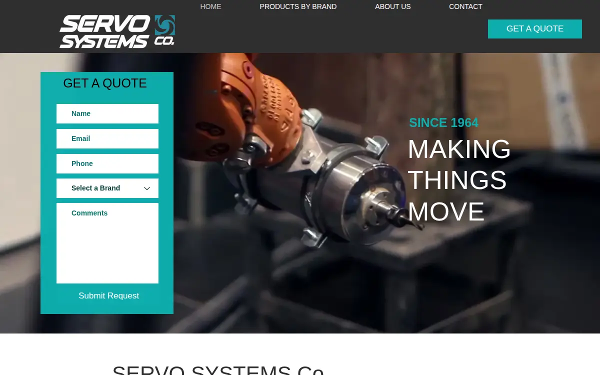 Homepage of J & W Servo Systems Co, INC
