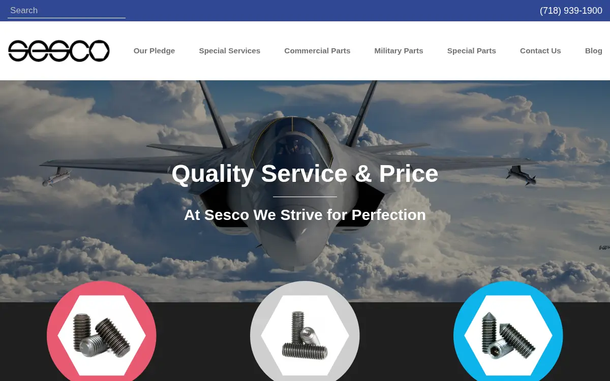 Homepage of Sesco Industries INC.