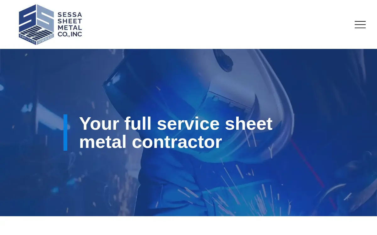 Homepage of Sessa Sheet Metal Contractors, INC