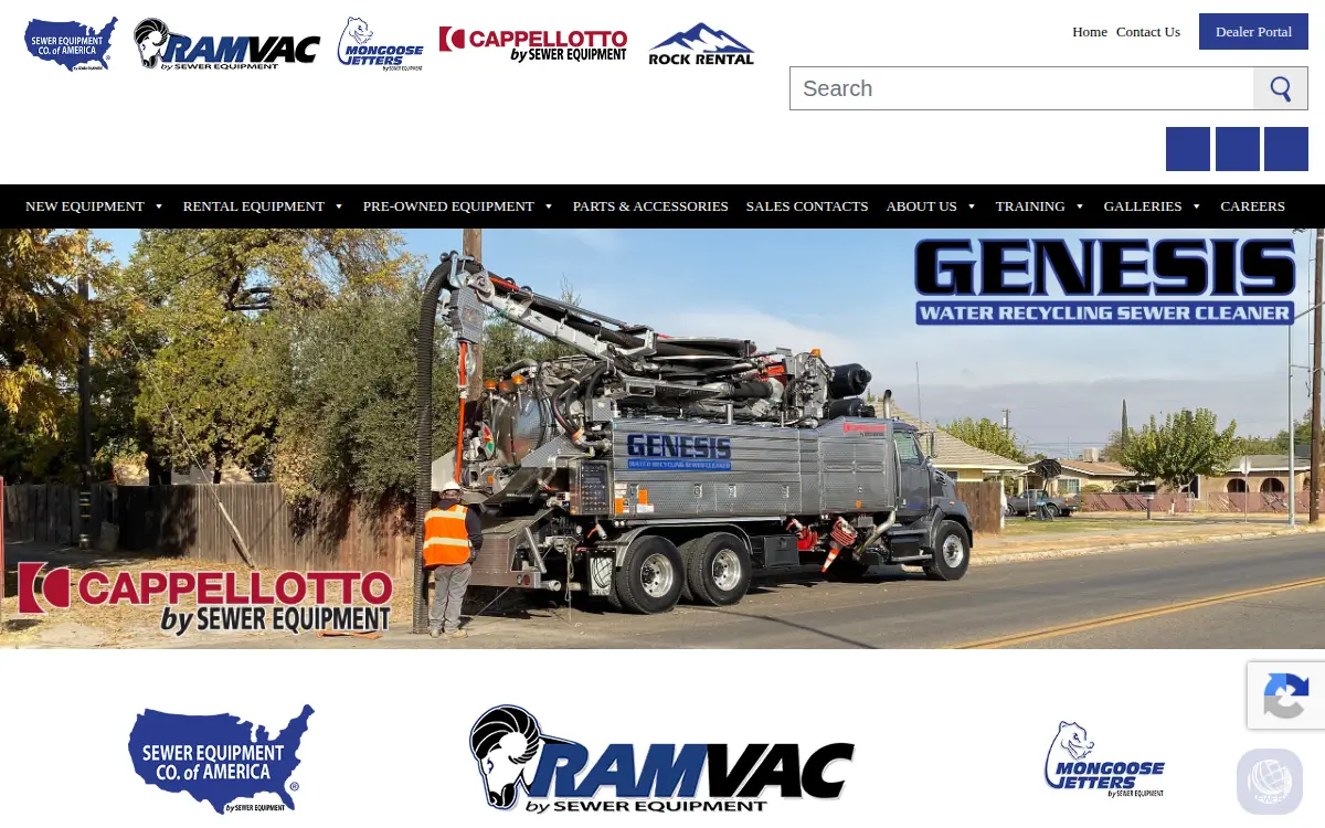 Homepage of Sewer Equipment CO. of America