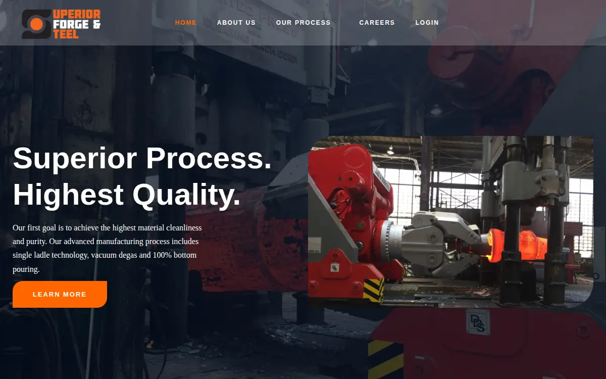 Homepage of Superior Forge & Steel CORP