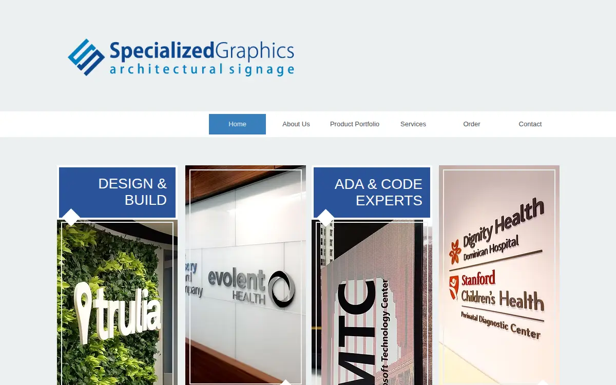 Homepage of Specialized Graphics, INC.