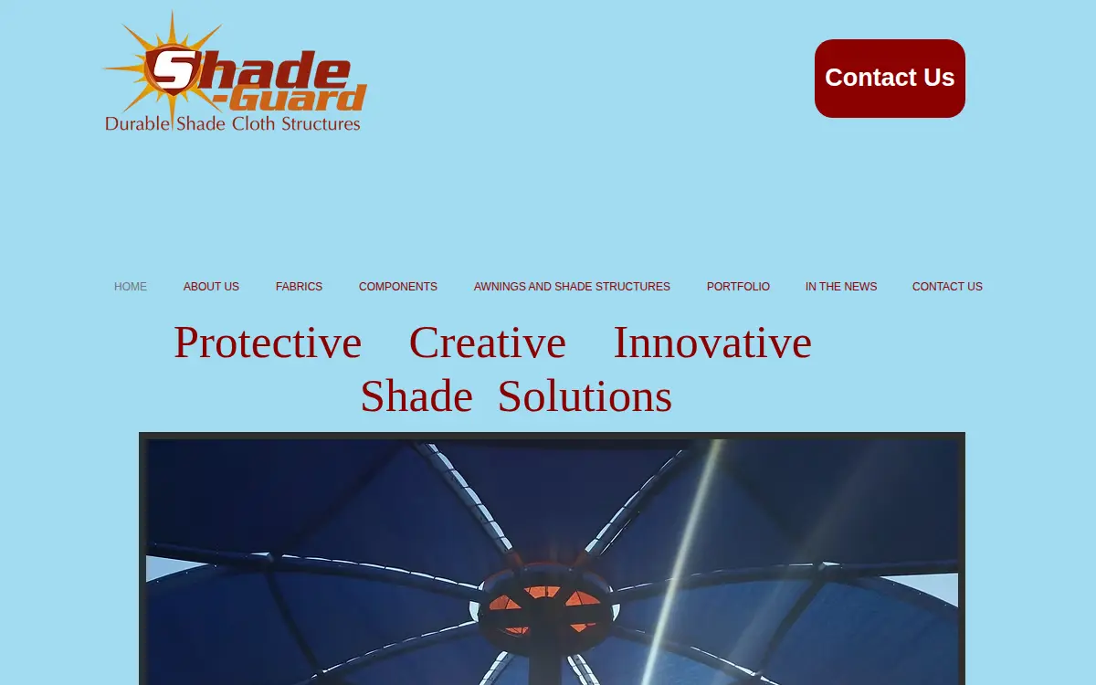 Homepage of Shade-guard LLC