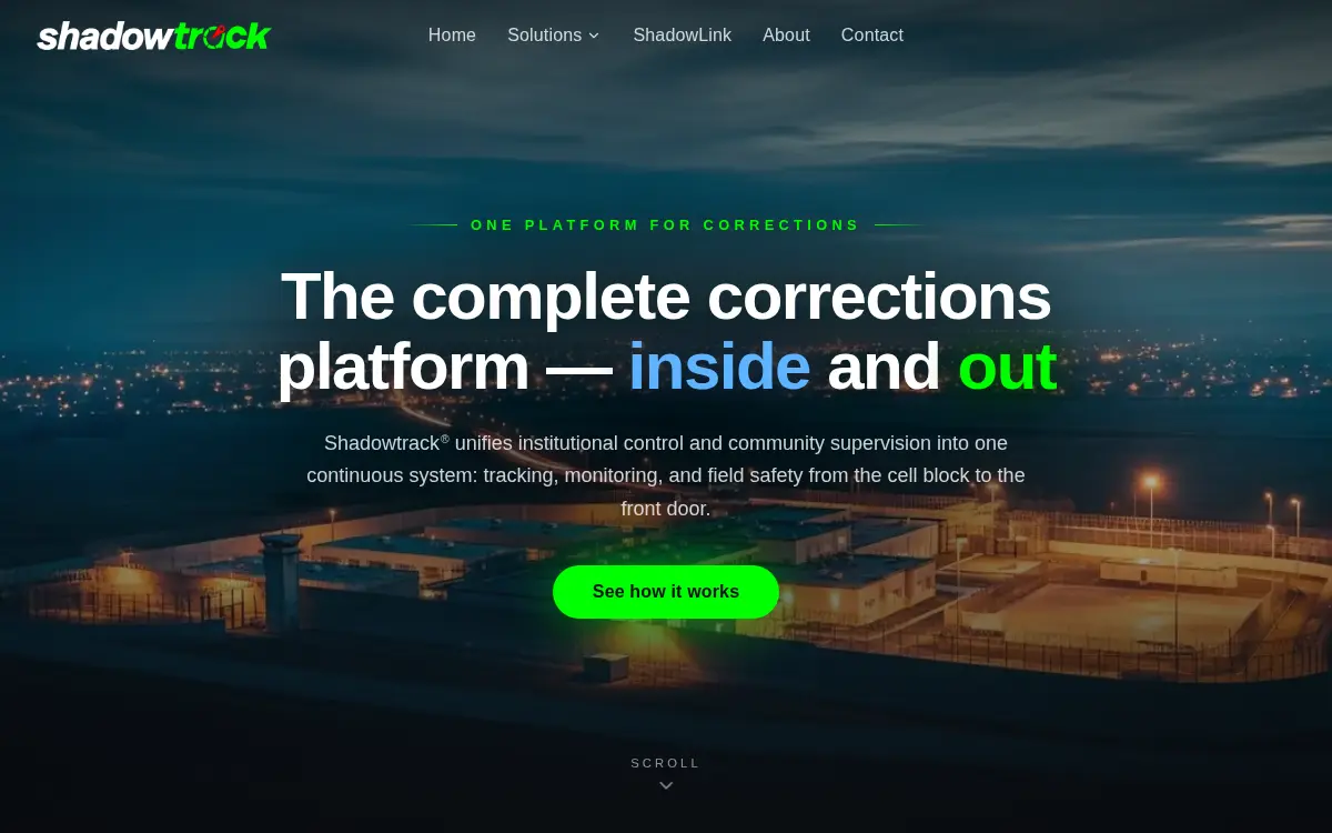 Homepage of Shadowtrack Technologies, INC.