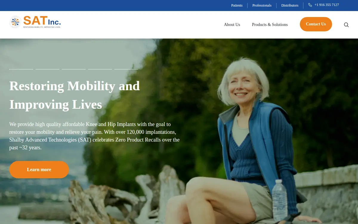 Homepage of Shalby Advanced Technologies, INC
