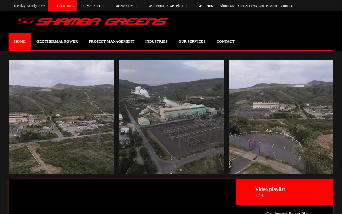 Homepage of Shamba Greens LLC