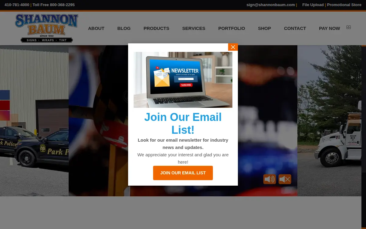 Homepage of Shannon-baum Signs, INC