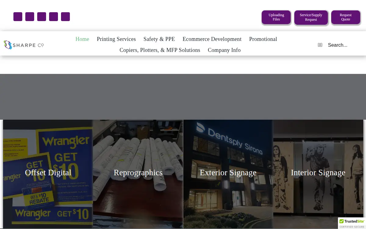 Homepage of Sharpe CO.