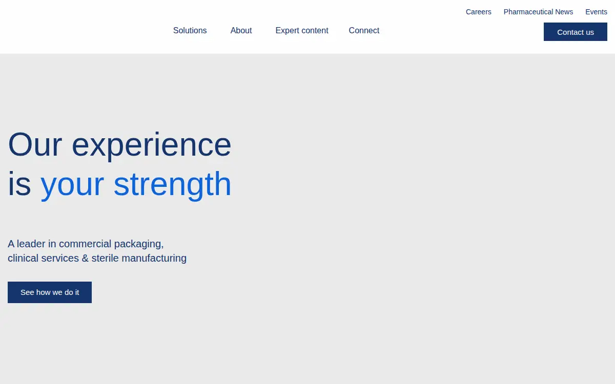 Homepage of Sharp Sterile Manufacturing, LLC