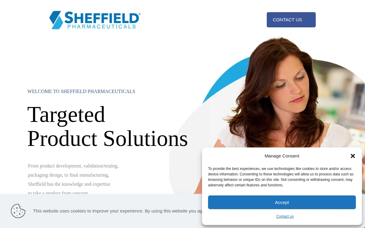 Homepage of Sheffield Pharmaceuticals, LLC