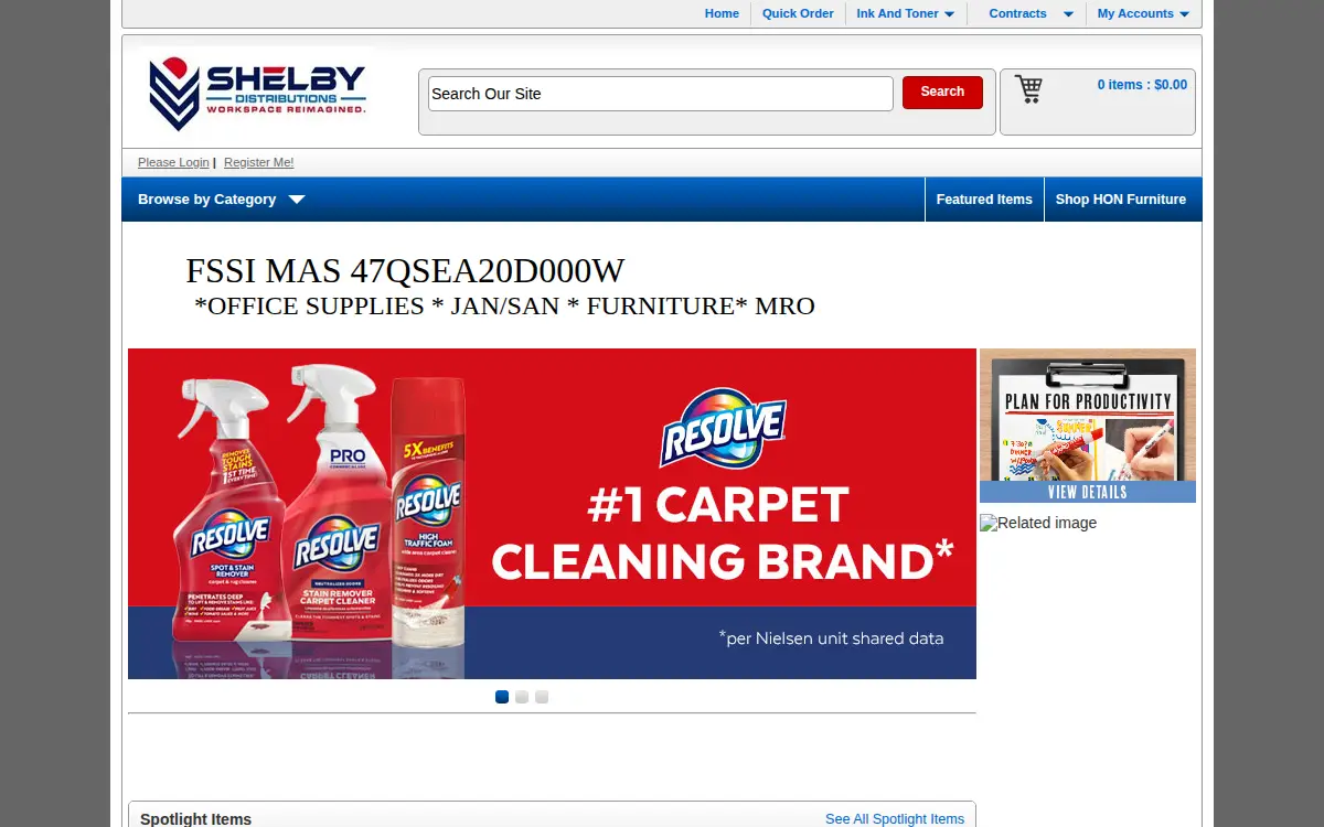 Homepage of Shelby Distributions INC.