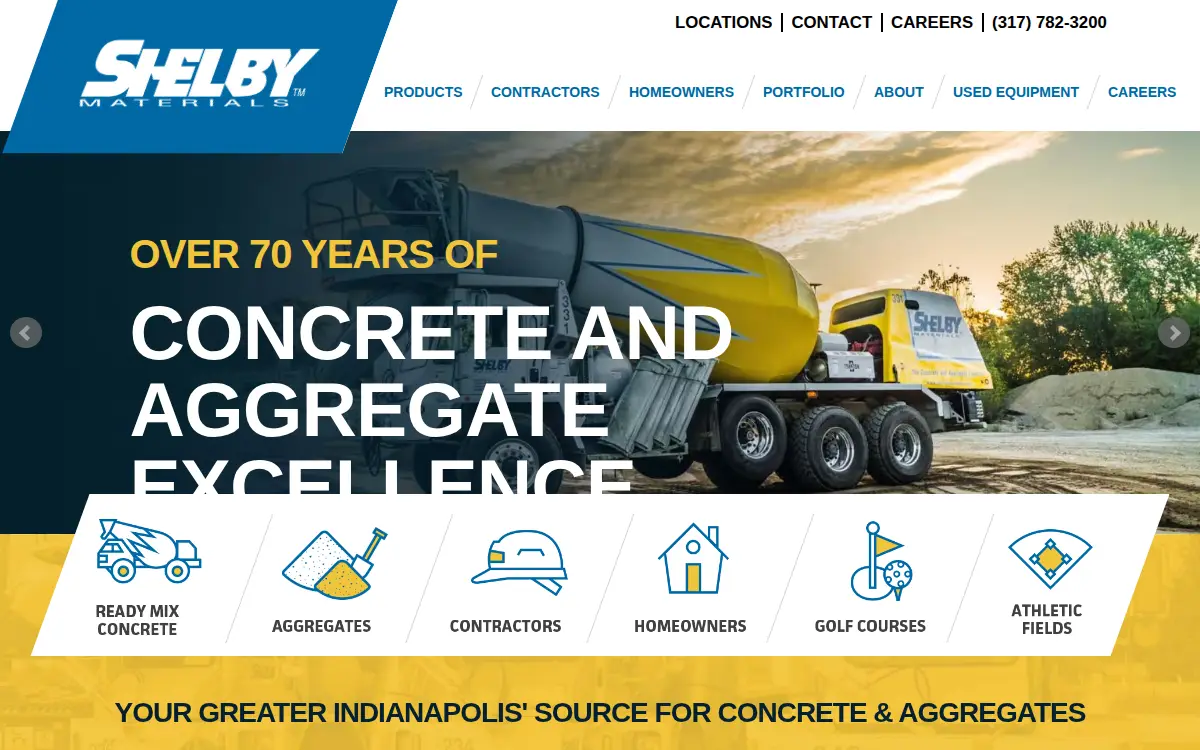 Homepage of Shelby Gravel INC