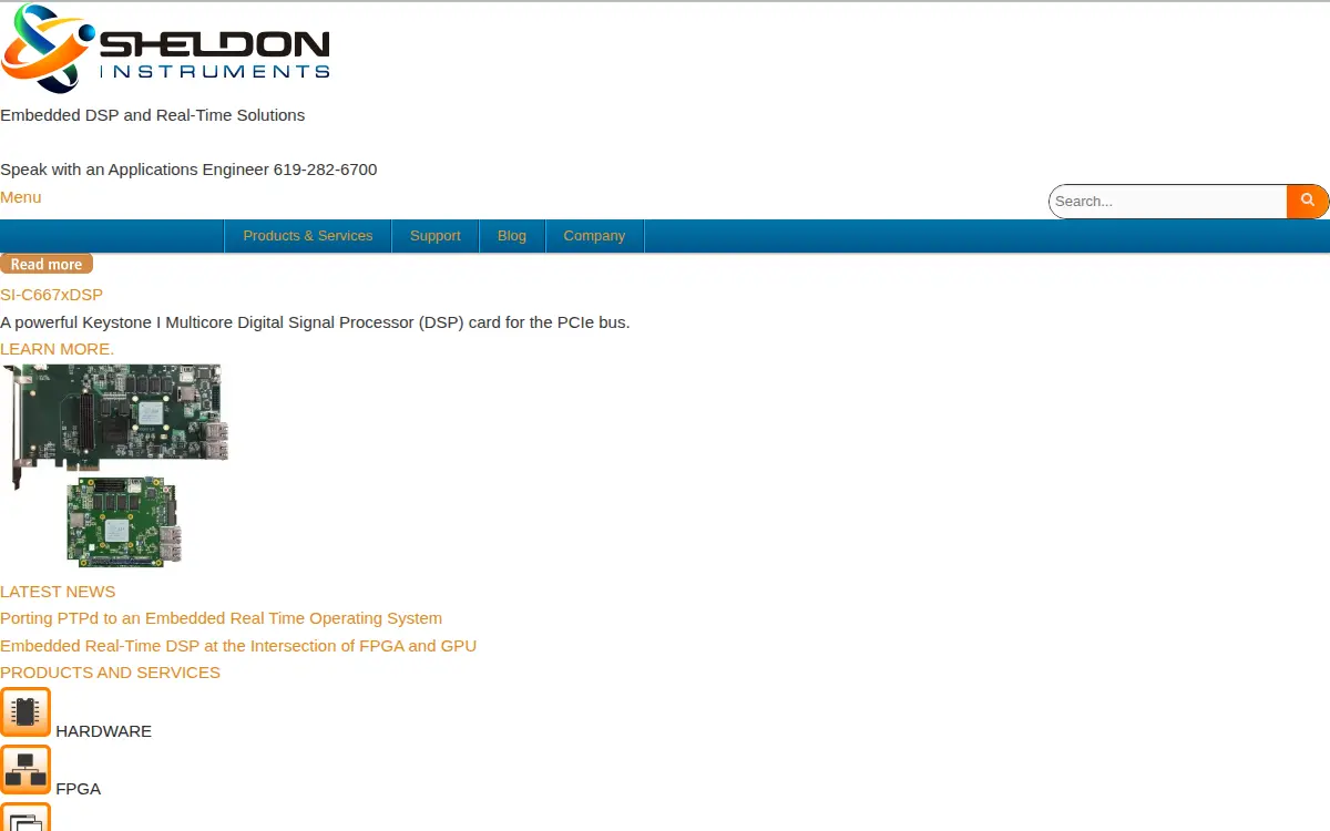 Homepage of Sheldon Instruments INC.