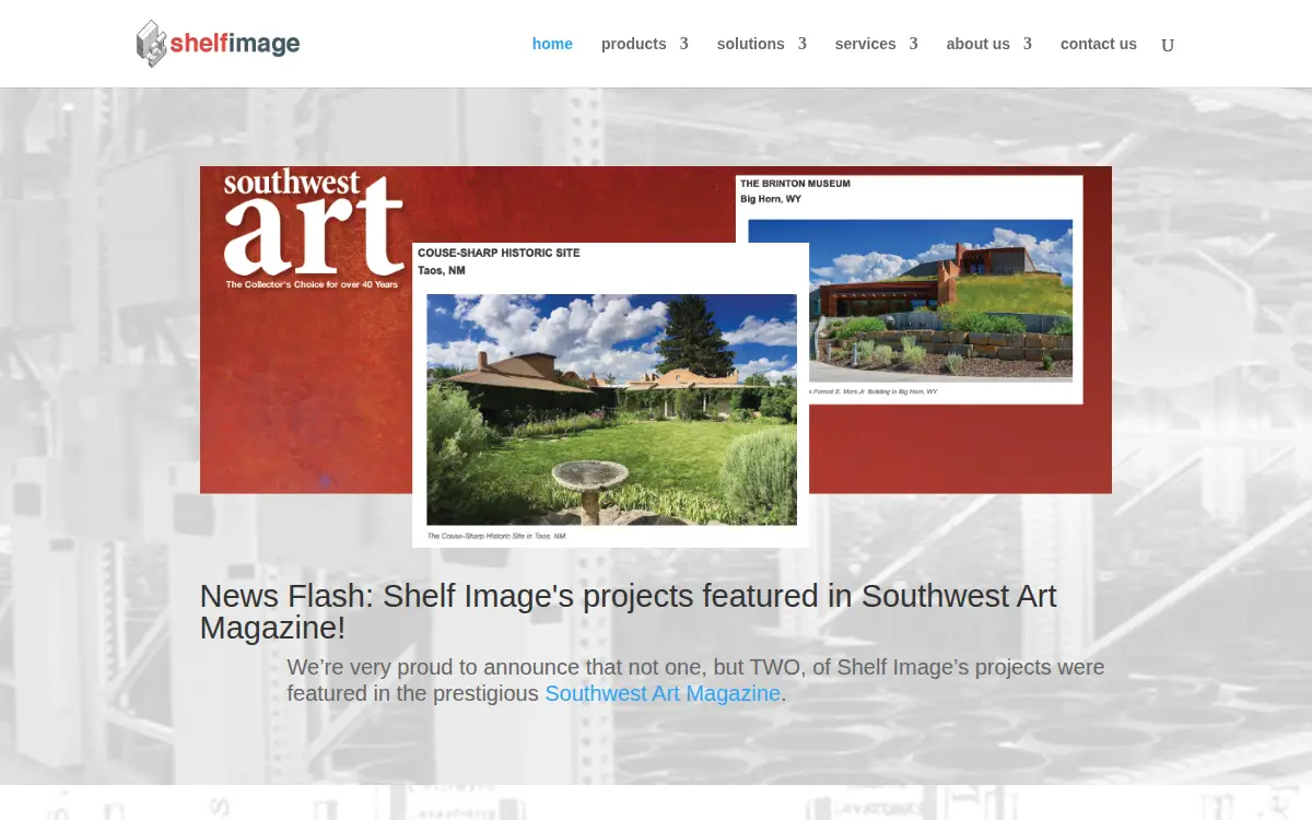 Homepage of Shelf Image INC.