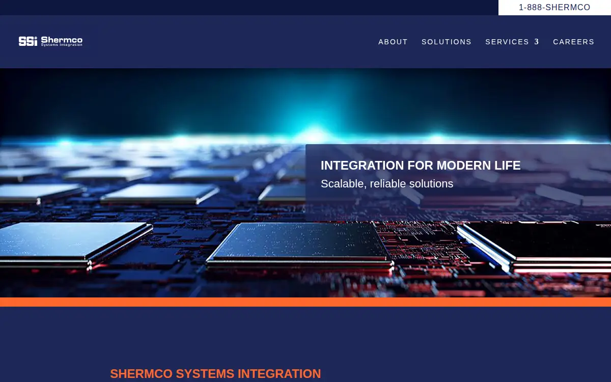 Homepage of Shermco Systems Integration, LLC