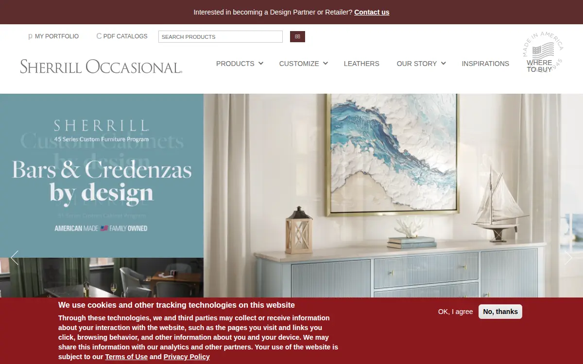 Homepage of Sherrill Furniture Company