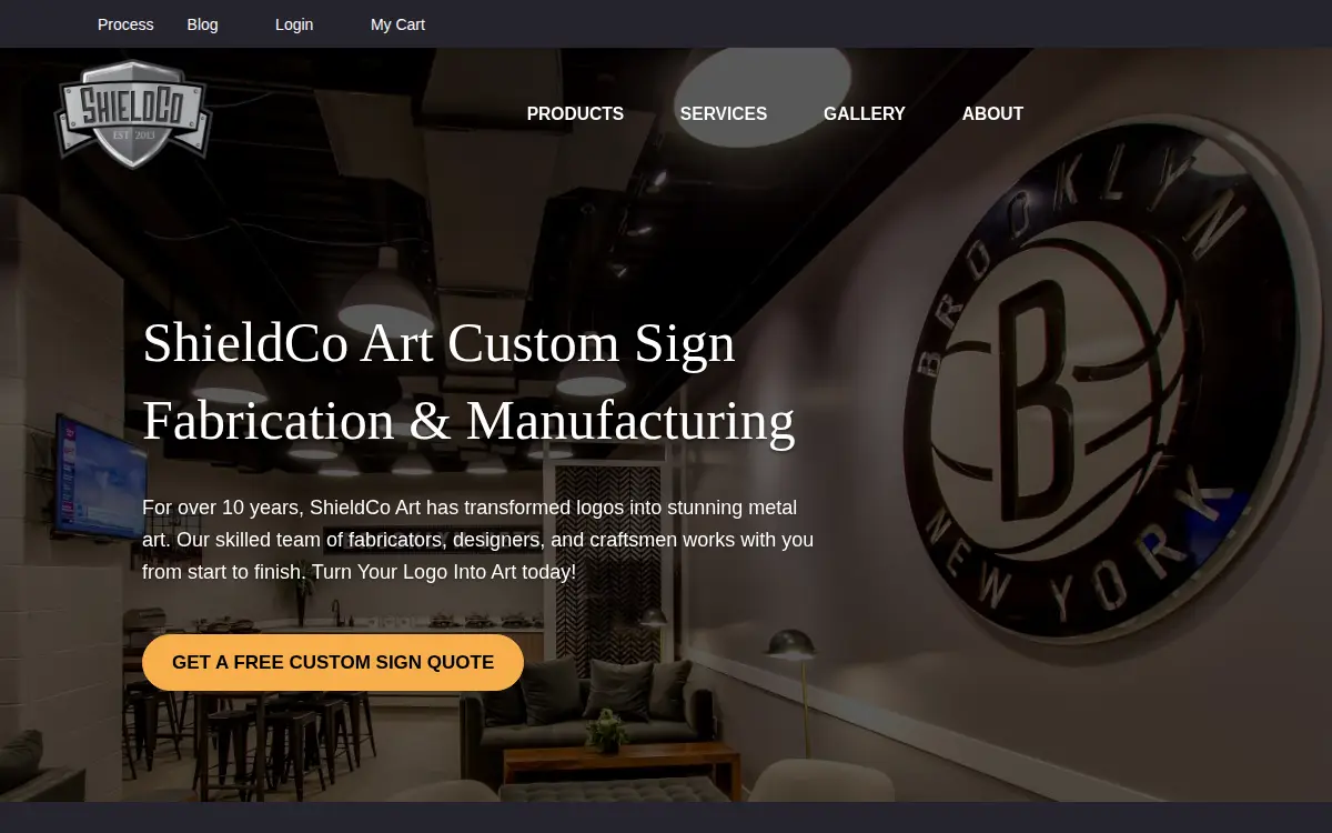 Homepage of Shieldco LLC
