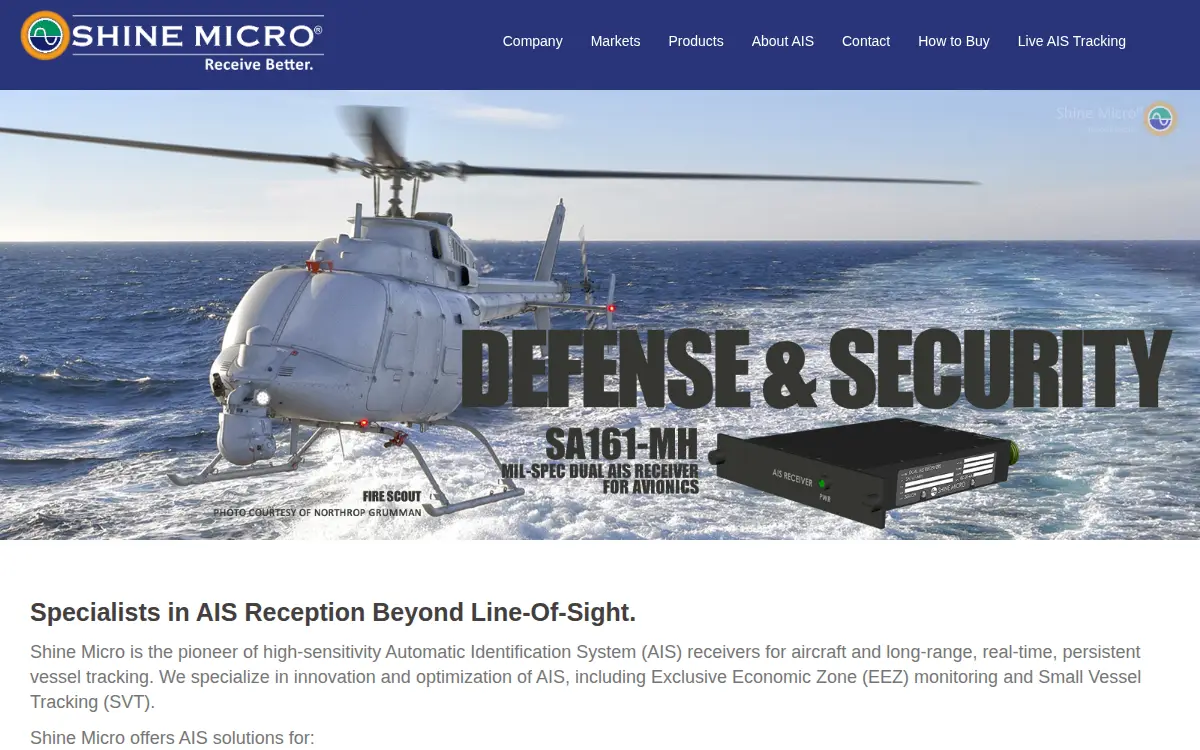 Homepage of Shine Micro, INC.
