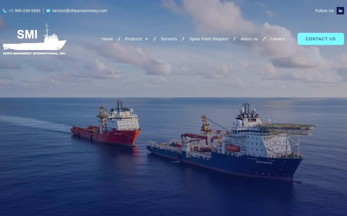 Homepage of Ships Machinery International, INC.