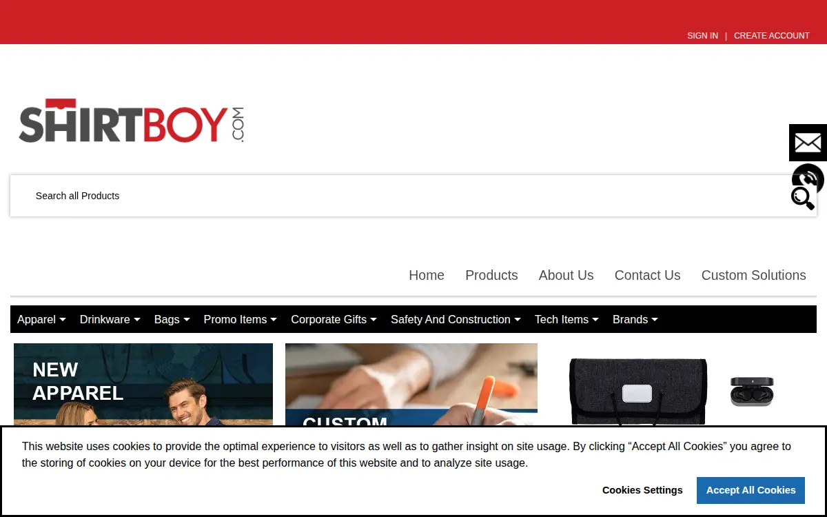 Homepage of Td Promotions, INC.