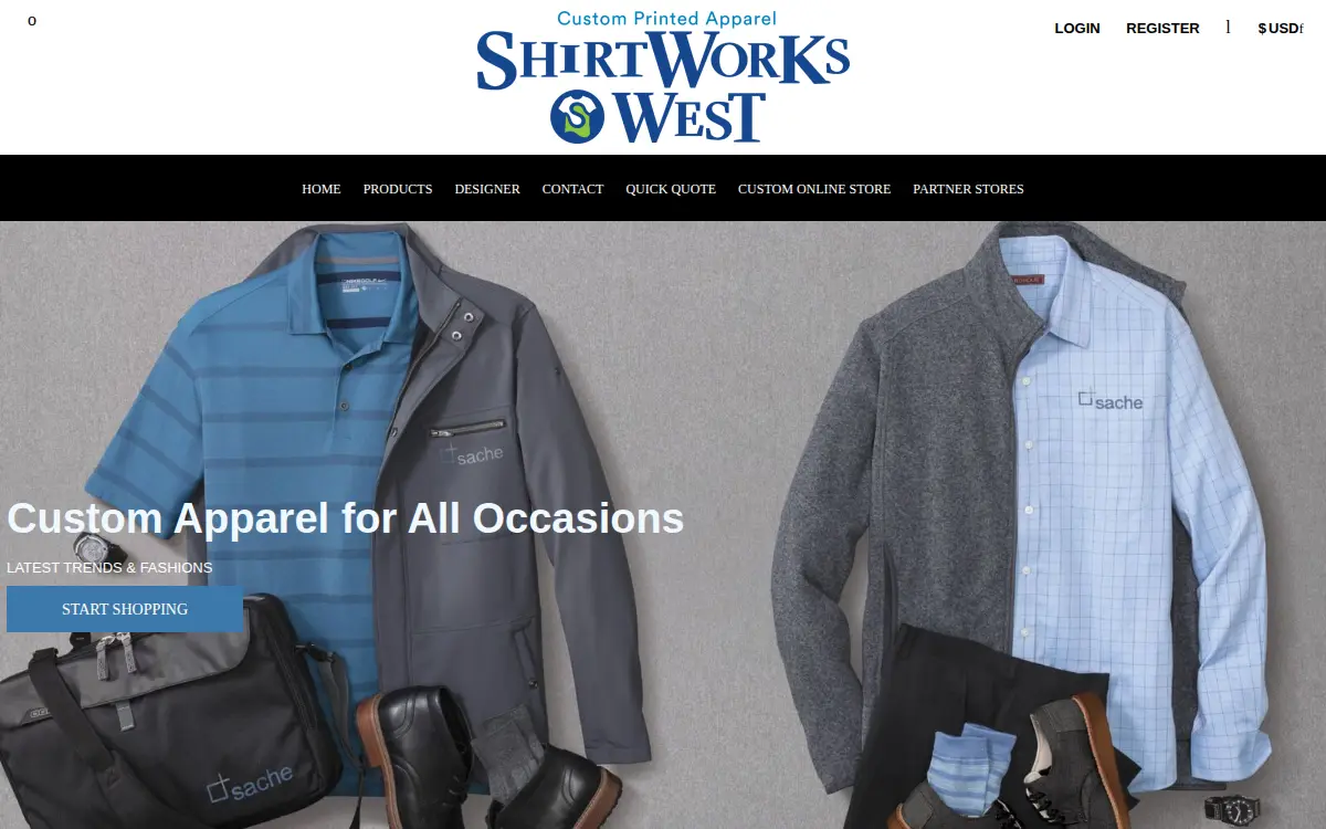 Homepage of Butler Apparel Marketing LLC