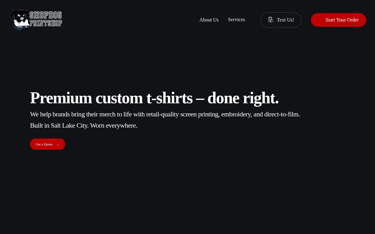 Homepage of Shopdog LLC