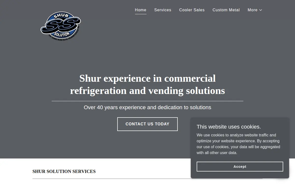 Homepage of Shur Solution LLC