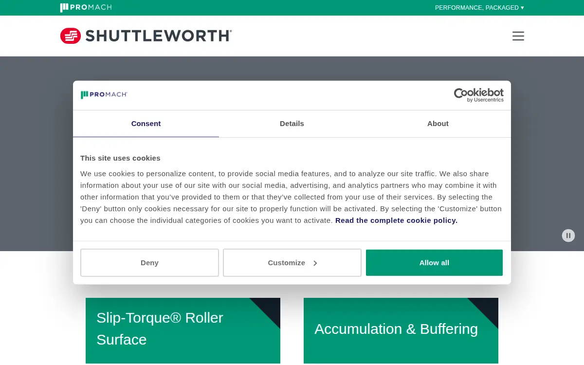 Homepage of Shuttleworth, INC