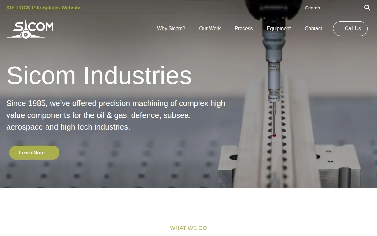 Homepage of Sicom Industries USA LLC