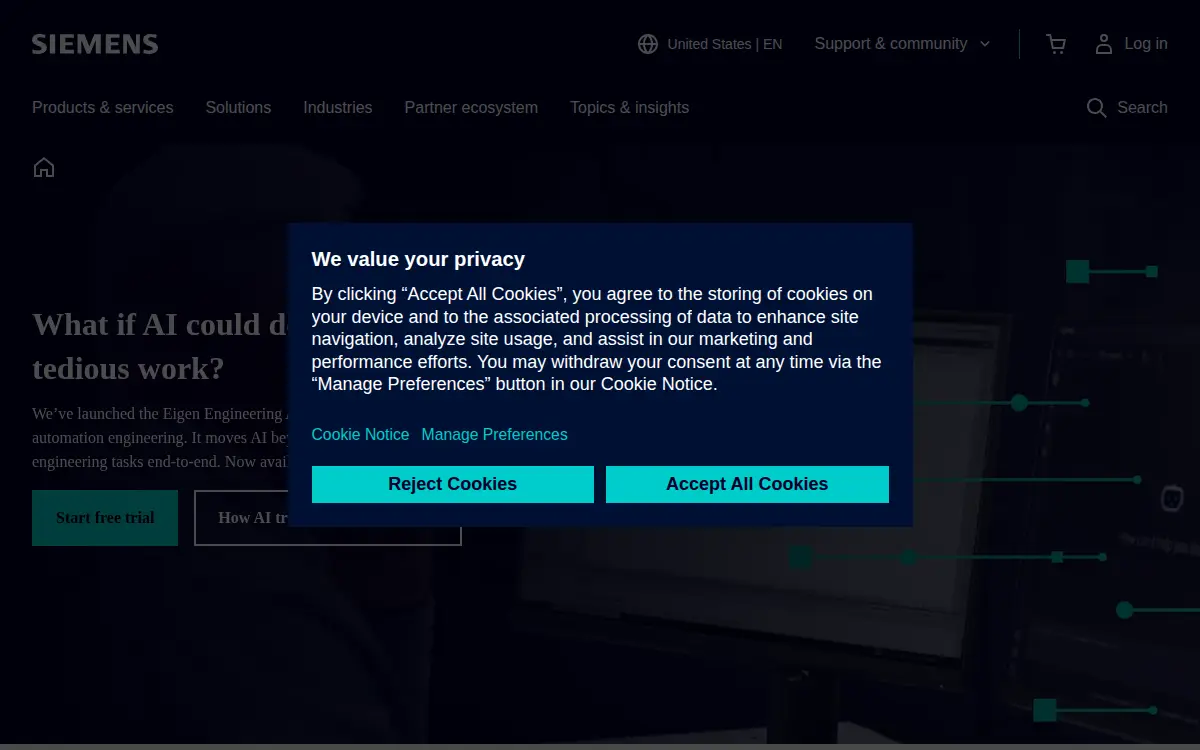Homepage of Siemens Industry INC