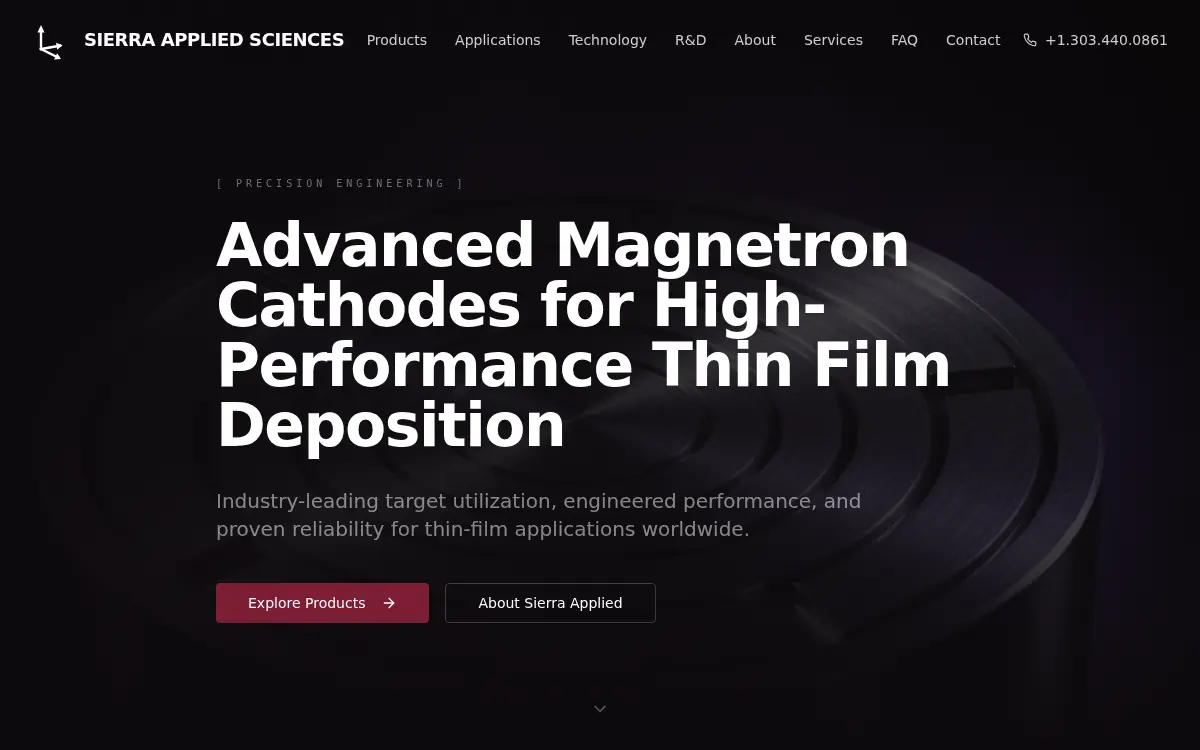 Homepage of Sierra Applied Sciences LP