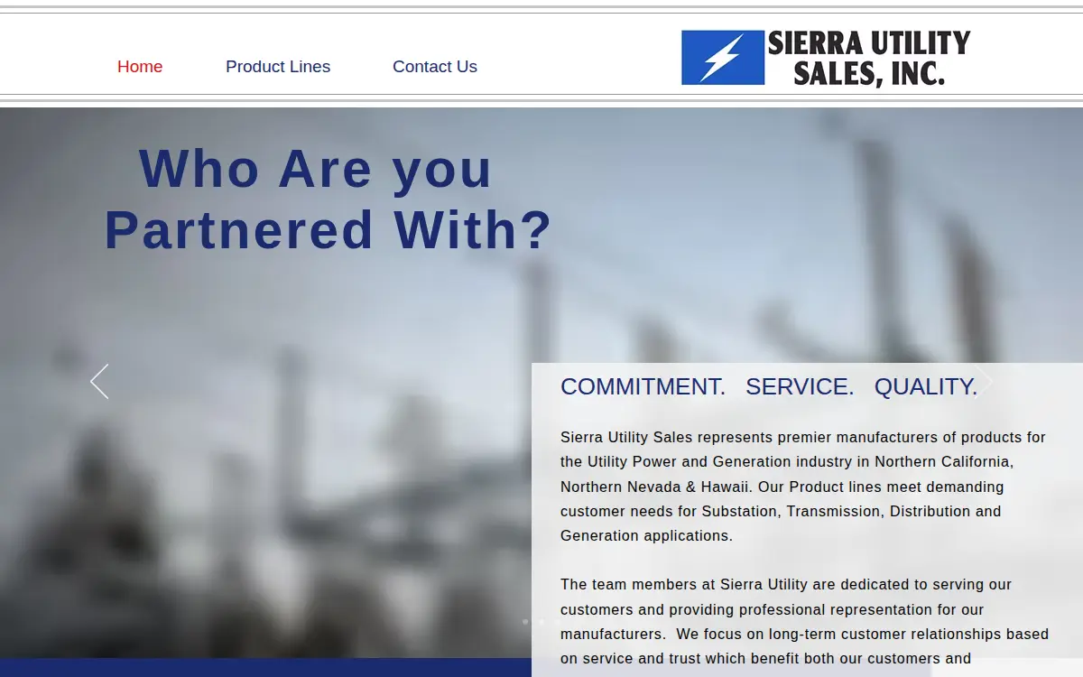 Homepage of Sierra Utility Sales INC