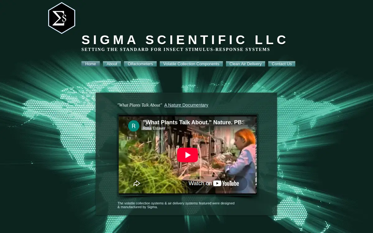 Homepage of Sigma Scientific LLC