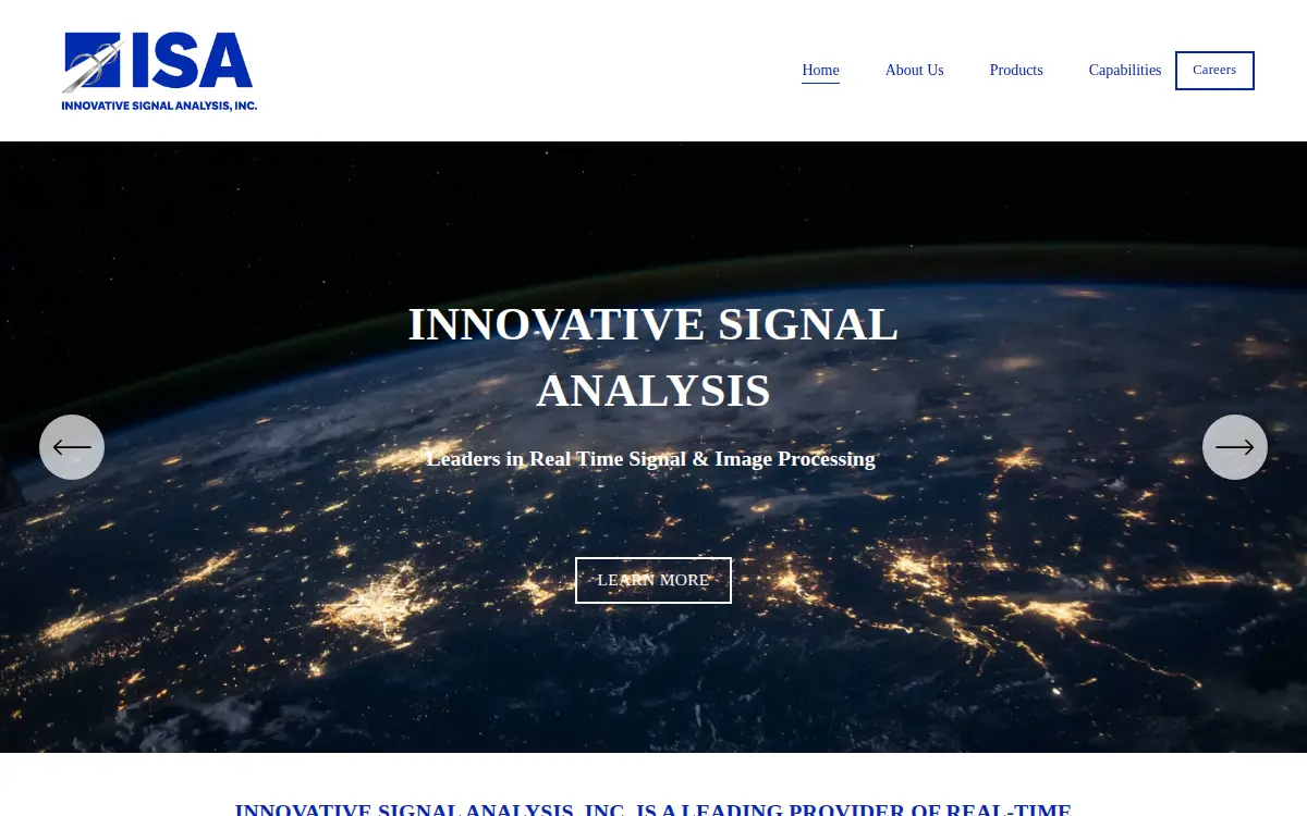 Homepage of Innovative Signal Analysis INC.