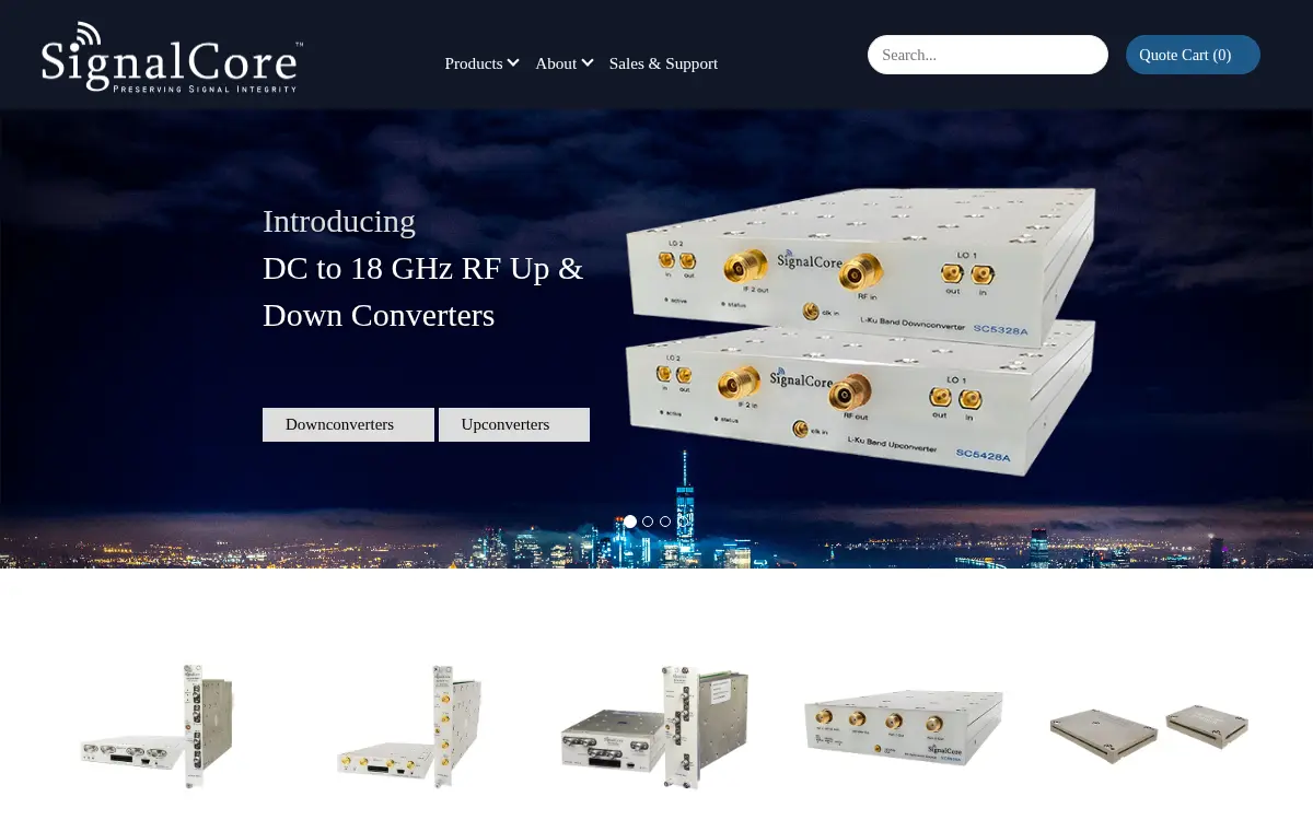 Homepage of Signalcore INC.