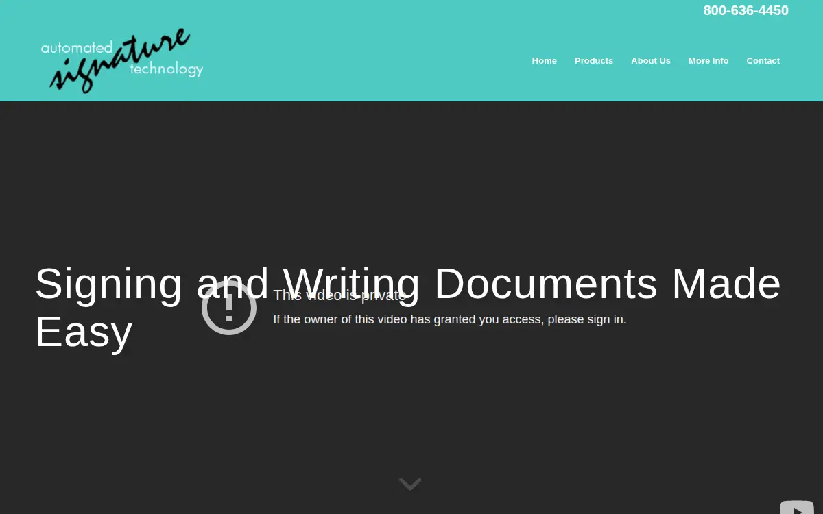 Homepage of Automated Signature Technology INC