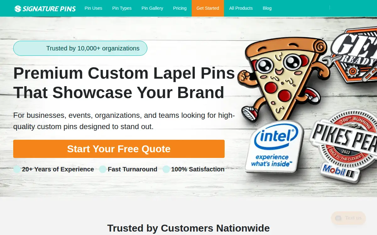 Homepage of Signature Promotional Group LLC
