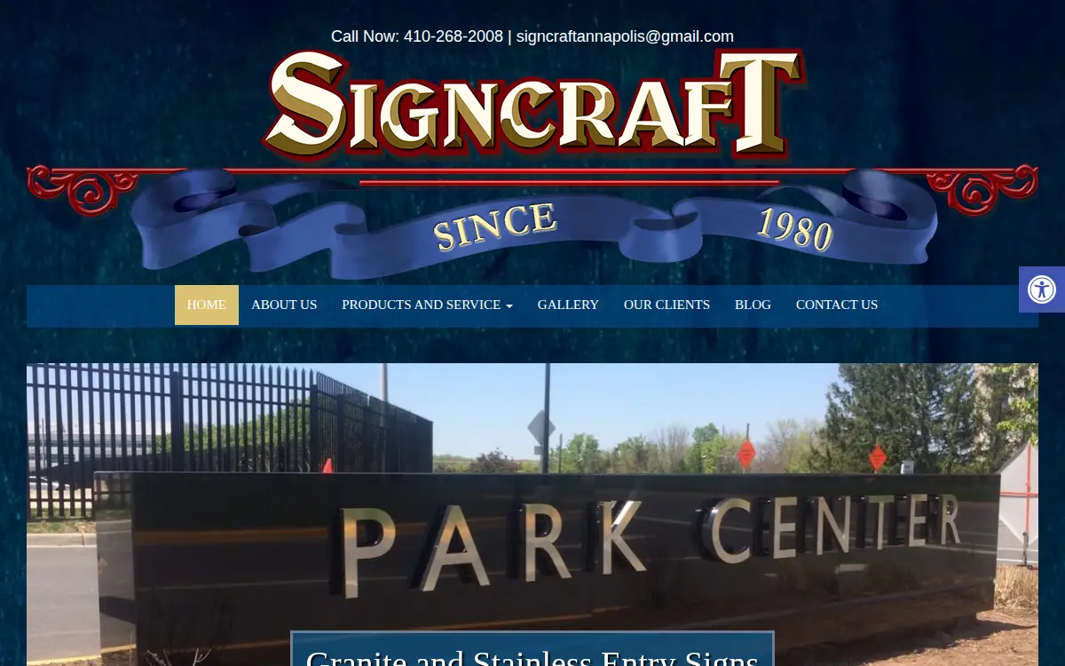 Homepage of Signcraftbiz, LLC