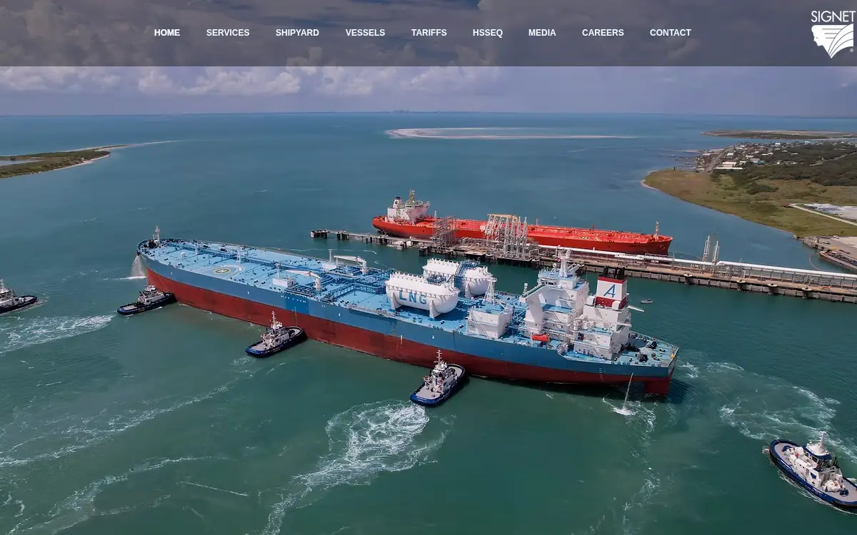 Homepage of Signet Maritime Corporation
