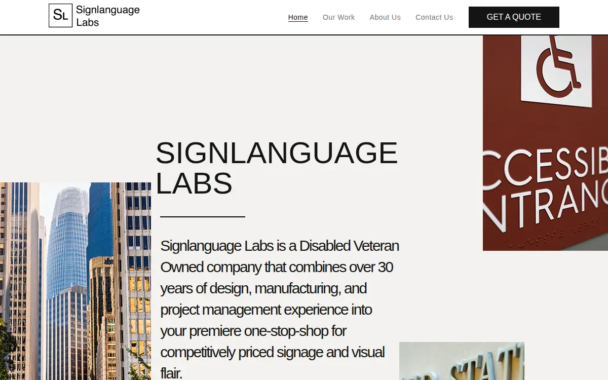 Homepage of Brozo and Elliott Signs and More